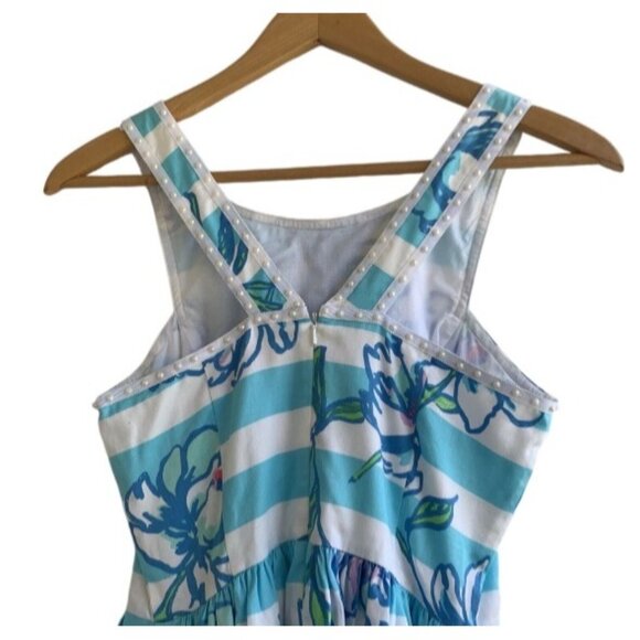 Lilly Pulitzer Womens Sandrine Dress Shorely Blue Sleeveless Size 4 - Picture 9 of 12